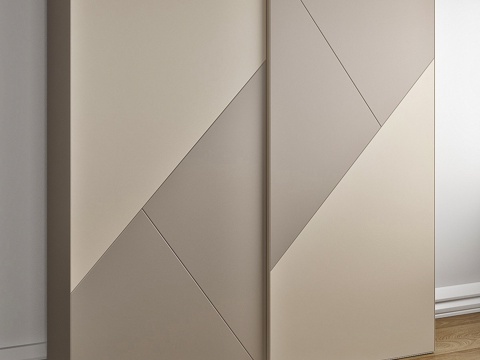  白色衣柜十字架3d模型 