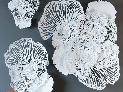  花卉墙艺3d模型 