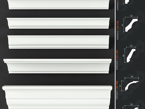  欧普拉斯_8系列檐口套装3d模型 