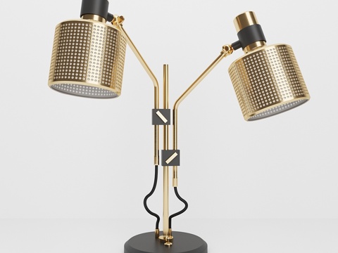  伯特·弗兰克·里德尔双头台灯3d模型 