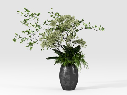  现代植物3d模型 