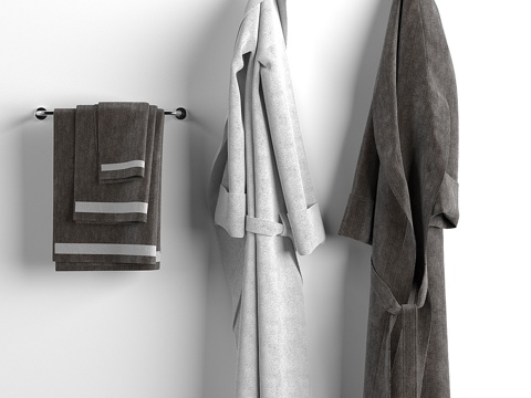  浴袍与毛巾 23d模型 