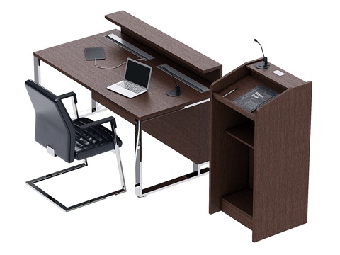  主席团会议桌及讲台 LAS I-MEET3d模型 