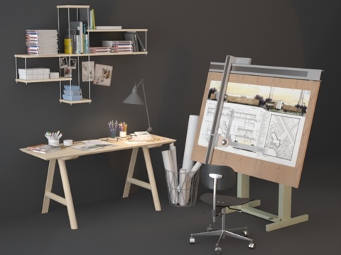  建筑角落3d模型 