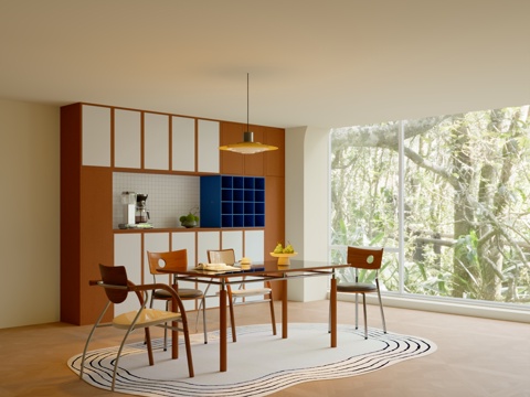 中古包豪斯餐厅免费3d模型