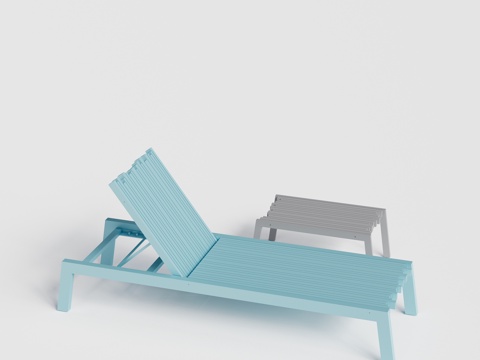 LIVINTWIST 现代户外 庭院花园 泳池 沙滩 露台躺su模型