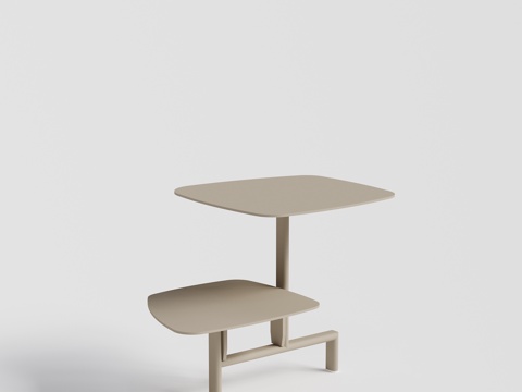  roberti 现代户外 庭院花园 方形茶几 金属茶几 椭圆3d模型 