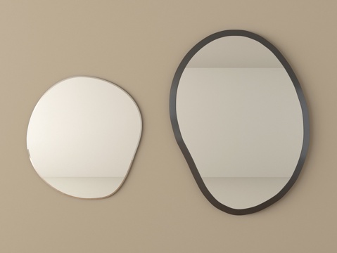 现代镜子 化妆镜 装饰镜 浴室镜su模型