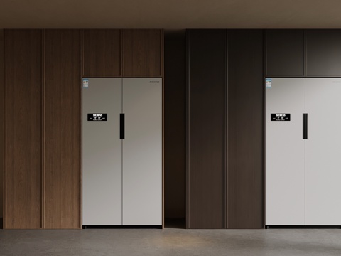  新中式冰箱柜3d模型 