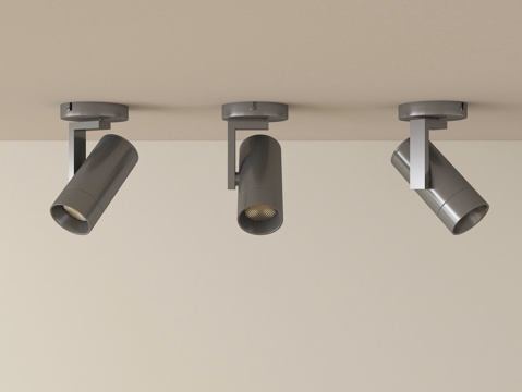 现代筒灯射灯 明装筒灯射灯su模型