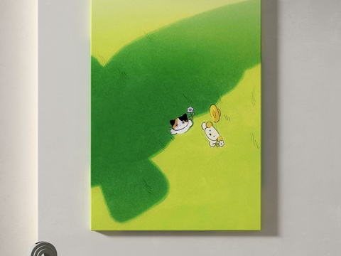  现代，简约，抽象，装饰画3d模型 