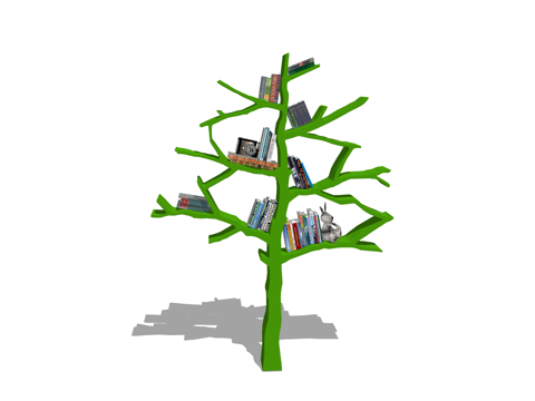 书柜 柜子 家具 书架 漫画 书籍 杂志 装饰柜su模型