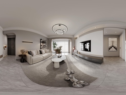  轻奢大平层 样板间 最新全套施工图 效果图合集cad施工图 