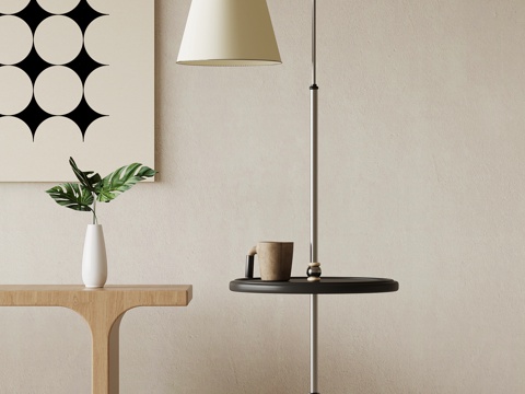 法式复古落地灯 中古落地灯su模型