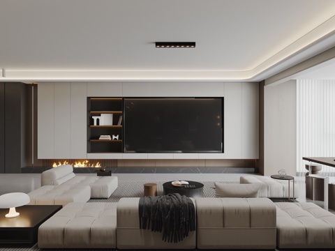  轻奢意式 样板间 最新全套施工图 效果图合集cad施工图 