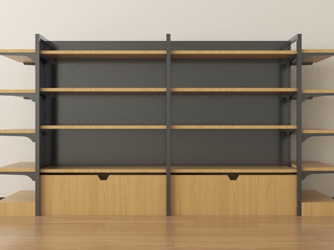 现代货架 置物架 储物柜su模型