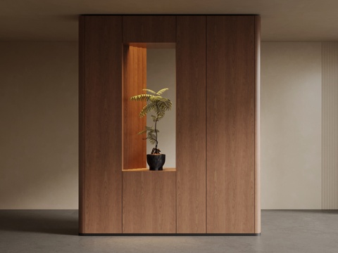 新中式玄关su模型