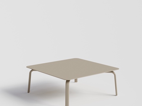  roberti 现代户外 庭院花园 方形茶几 金属茶几组合3d模型 