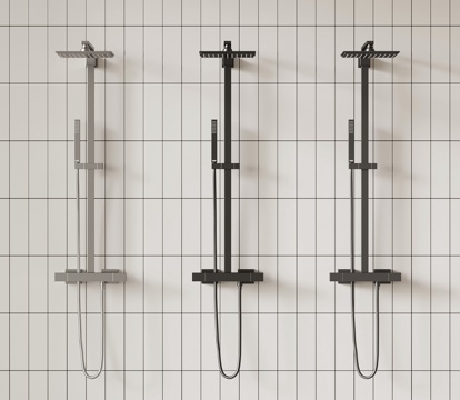  现代花洒su模型 