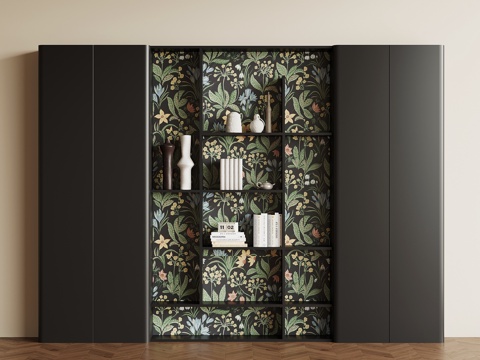 法式复古书柜su模型