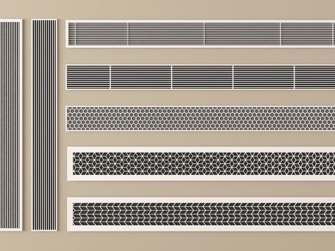 现代空调出风口 中央空调出风口su模型