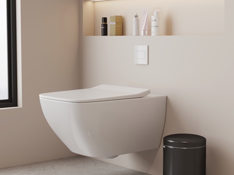 现代马桶 卫浴小件su模型