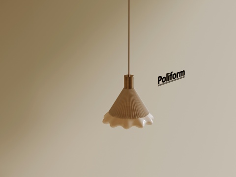 现代奶油风吊灯su模型