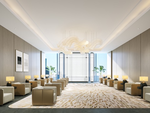  现代接待室 接待室 会客厅 办公会议室 现代接待室沙发 公司3d模型 