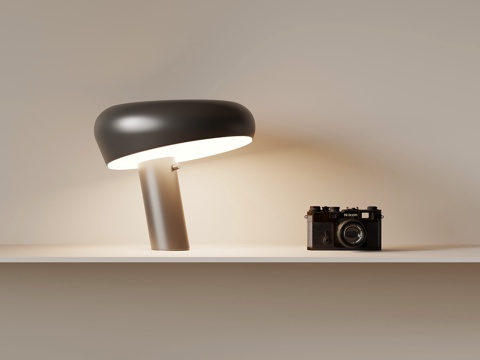  现代极简台灯su模型 