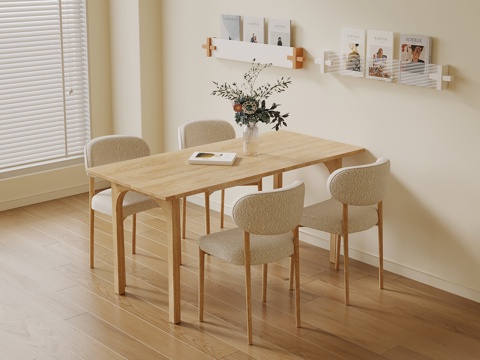 现代餐桌椅su模型