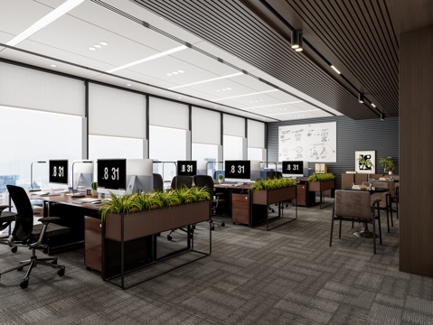  意式办公室3d模型 