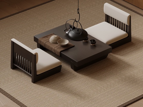  新中式茶桌椅 小茶台3d模型3d模型 