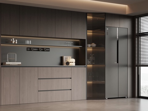  现代意式酒柜 餐边柜3d模型 