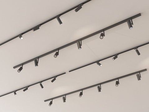 现代筒灯射灯 轨道筒灯射灯 明装筒灯射灯su模型