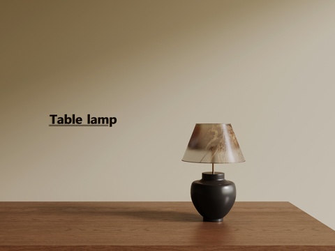  中古风台灯3d模型 