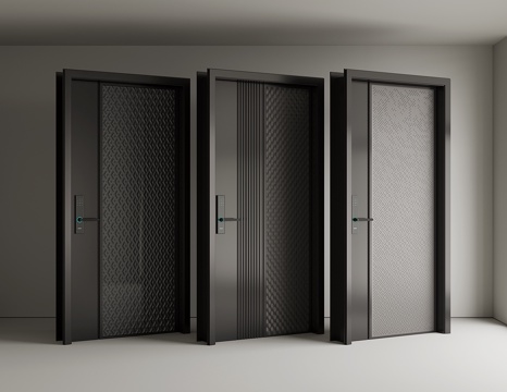 现代入户大门su模型