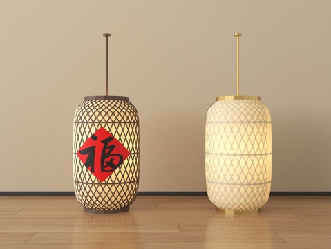  新中式灯笼 装饰灯笼3d模型 