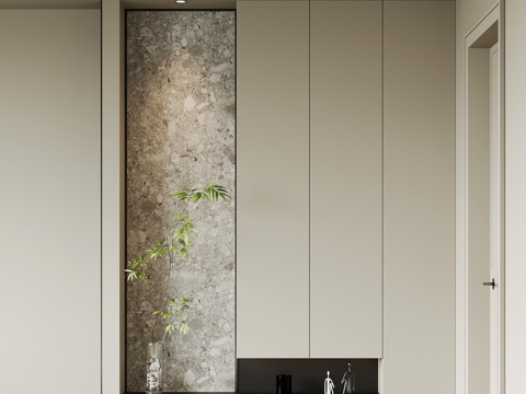 现代玄关柜 鞋柜su模型