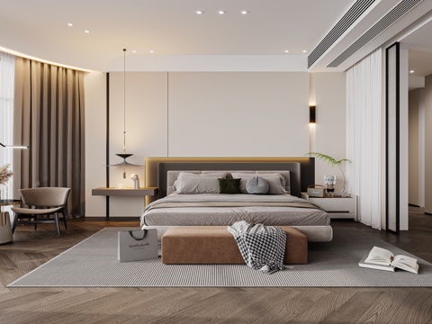  轻奢大平层 样板间 最新全套施工图 效果图合集cad施工图 