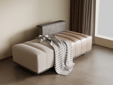  现代简约换鞋凳 长凳 沙发凳su模型 