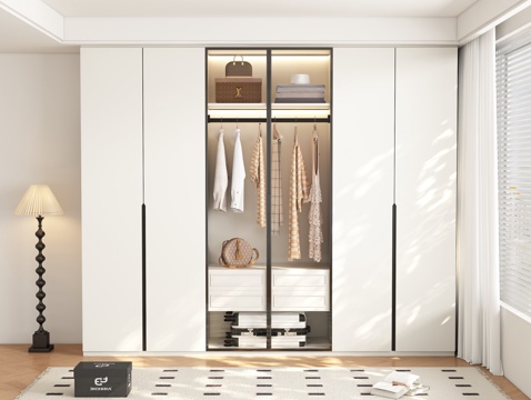  现代法式衣柜3d模型 