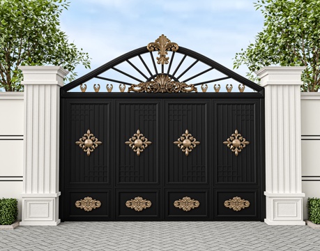  别墅庭院大门3d模型 
