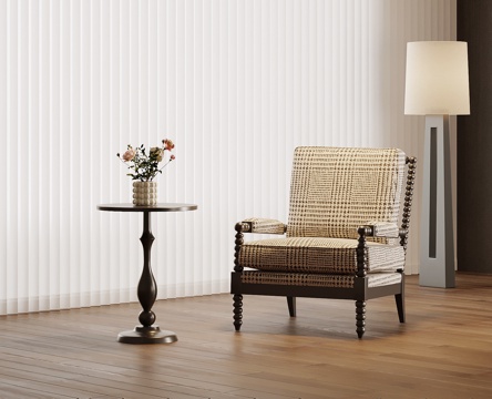  法式休闲椅 沙发椅3d模型 