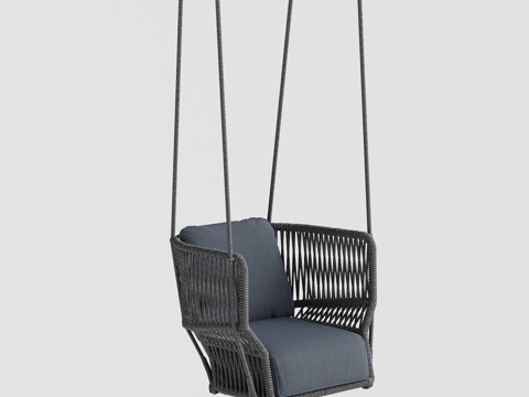  LIVINTWIST 现代户外 庭院花园 单人吊椅秋千组合3d模型 