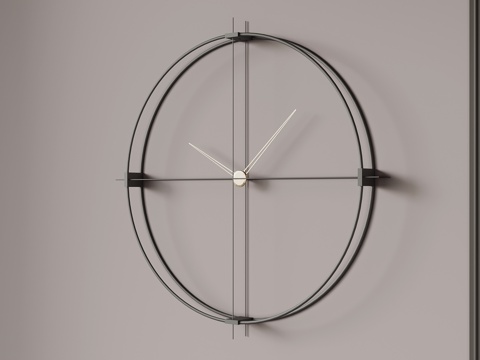 现代钟表 挂钟su模型