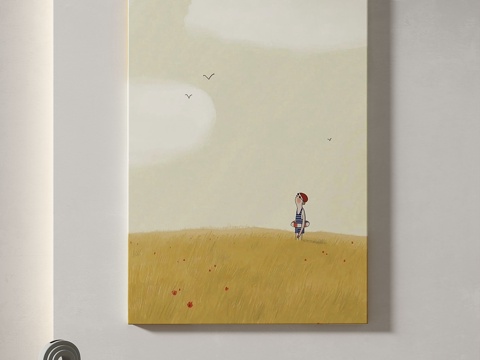  现代，简约，抽象，装饰画3d模型 