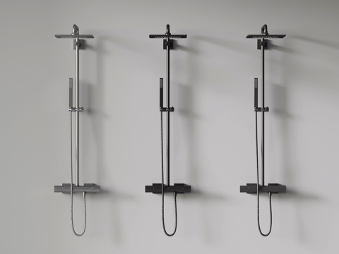  现代花洒su模型 