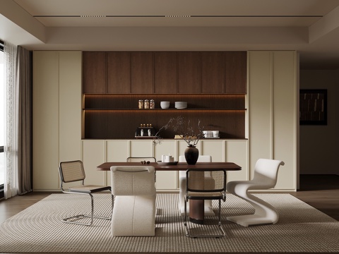  中古风餐厅3d模型 