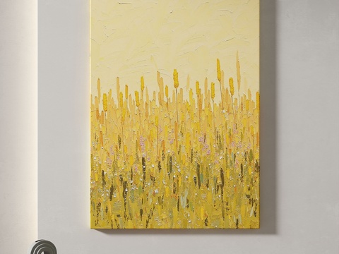  现代，轻奢，奶油，田园，装饰画3d模型 