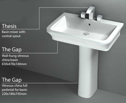  现代洗手台 台盆3d模型 